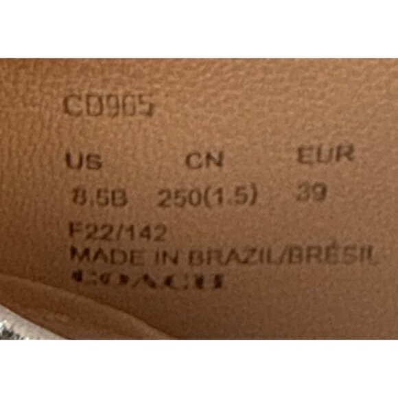 COACH Skyler Metallic Champagne Leather Stiletto Women's Size 8.5 - Picture 10 of 12